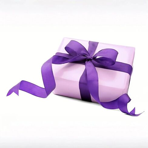 شريط من الساتان مقاس 1 بوصة بطول 25 ياردة باللون الأرجواني - لتغليف الهدايا والأقواس المصنوعة مسبقًا والأغراض الزخرفية؛ شريط من الساتان للهدايا، وديكور الزفاف، وهدايا العطلات، والمشروعات التي تصنعها بنفسك in Kuwait