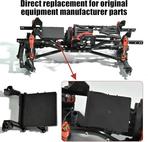 SCX24 ESC Mount Receiver Preposition Tray Mount for 1/24 RC Crawler Car, Reinforced Plastic Design for for Axial SCX24 Elec Car/Truck Replacement Parts in Saudi Arabia