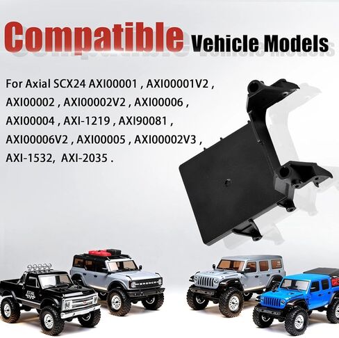 SCX24 ESC Mount Receiver Preposition Tray Mount for 1/24 RC Crawler Car, Reinforced Plastic Design for for Axial SCX24 Elec Car/Truck Replacement Parts in Saudi Arabia