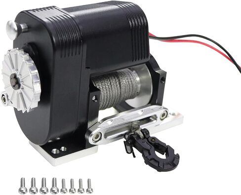 1/10 Simulated 8274 Vertical Winch Aluminum 6-12.4V 50lbs Load Capacity for RC Crawler AXIAL SCX10 TRX4 RC4WD Upgrade Part (Black) in Saudi Arabia
