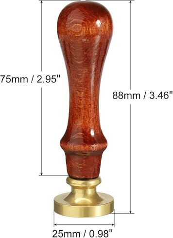 Letter Wax Seal Stamp, Alphabet H Wooden Handle 25mm Removable Retro Brass Head Classic Sealing Stamp for Envelope Invitation Card Wedding Gift Decoration in Saudi Arabia