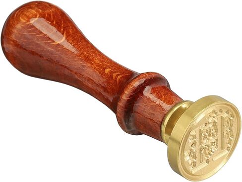 Letter Wax Seal Stamp, Alphabet H Wooden Handle 25mm Removable Retro Brass Head Classic Sealing Stamp for Envelope Invitation Card Wedding Gift Decoration in Saudi Arabia
