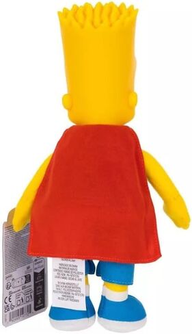 تتميز لعبة The Simpsons Daredevil Bart القطيفة بجسم من القماش الناعم مع رأس منحوت مرخص رسميًا in Kuwait