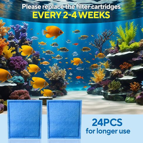 24 حزمة استبدال مرشح حوض السمك لاستبدال EZ-Change #3 لطقوس مارينلاند مقاس C متوافق مع 20-40/30-60 جالون مرشحات الطاقة لخزان الأسماك البطريق 200B 350B 170B 330B 275 و375 in Saudi Arabia