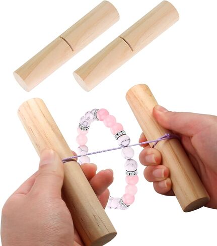 Tightening Knot Grippers Tool for Silicone Beads & Jewelry Making - Ergonomic Knot Puller with Wooden Handle for Bracelets, Professional Crafting Tool for DIY Beadwork & Accessories in Saudi Arabia