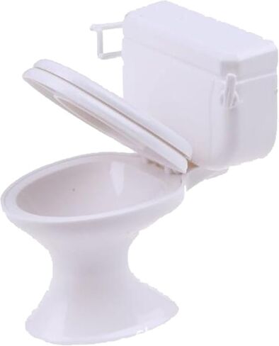 1:12 Scale Miniature Bathroom Toilet - Realistic Dollhouse Furniture for DIY Crafts, Dioramas and Architectural Models in Saudi Arabia