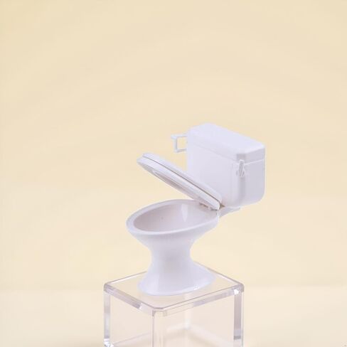 1:12 Scale Miniature Bathroom Toilet - Realistic Dollhouse Furniture for DIY Crafts, Dioramas and Architectural Models in Saudi Arabia
