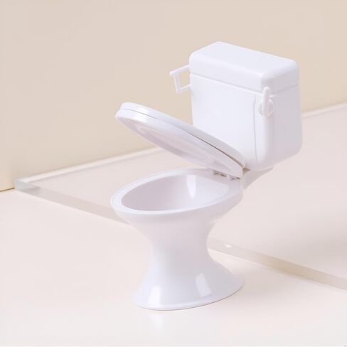 1:12 Scale Miniature Bathroom Toilet - Realistic Dollhouse Furniture for DIY Crafts, Dioramas and Architectural Models in Saudi Arabia