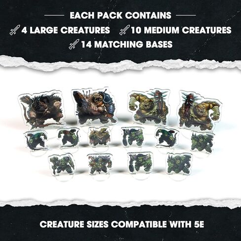 1985 Games Orc Minis Pack - متوافقة مع ألعاب DND وRPG وألعاب الطاولة - شخصيات مصغرة للعب الأدوار لمهام TTRPG in Saudi Arabia