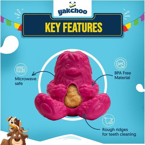 Treatoy for Dogs (Green) | BPA Free Interactive Chew Toy with Natural Himalayan Cheese Treat | Durable, Gentle on Gums, Fun Training & Dental Toy | Includes 5 Yak Cheese Nuggets in Saudi Arabia