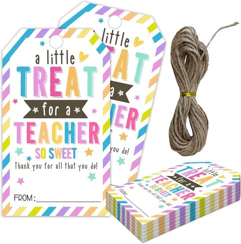 Thank You for All You Do Tags, 50Pcs Teacher Appreciation Gift Labels, Appreciated Present for Teachers Day, Paper Personalized Design Gift Tags for Wrapping Party Favor-A03 in Saudi Arabia