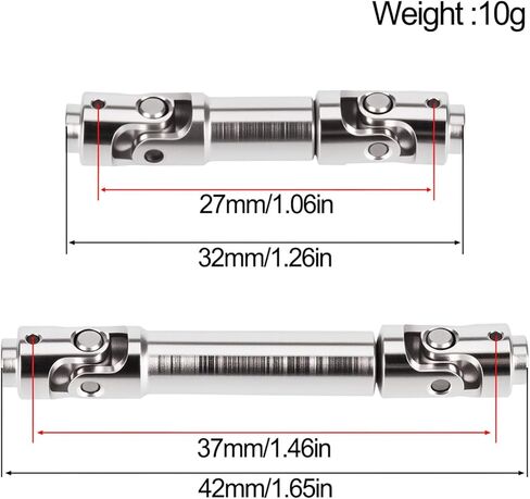 Stainless Steel Drive Shafts for RC 1/30 Axial SCX30 Crawler Replace Upgrade in Saudi Arabia