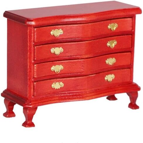 EatingBiting 1:12 1/12 Scale Dollhouse Miniature Furniture Wooden Chest TV Stand Drawer Cabinet Doll House Landscape Figurines in Saudi Arabia