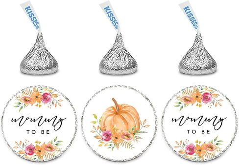Andaz Press Autumn Fall Watercolor Baby Shower Party Collection, Round Circle Gift Tags, Thank You, Autumn Floral Bouquet Graphic Design, 24-Pack in Saudi Arabia