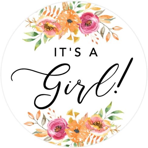Andaz Press Autumn Fall Watercolor Baby Shower Party Collection, Round Circle Gift Tags, Thank You, Autumn Floral Bouquet Graphic Design, 24-Pack in Saudi Arabia