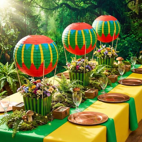 Leinuosen 6 Set Wizard Party Decorations Hot Air Balloon Table Centerpieces Decor for Baby Shower DIY Lantern Box with Stick Adhesive Rope for Wedding Birthday Gender Reveal Princess and Witch Party in Saudi Arabia