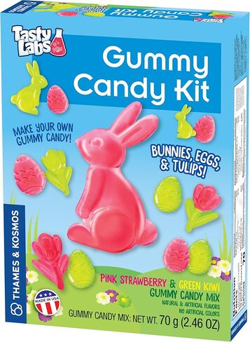 Thames & Kosmos Tasty Labs Gummy Candy STEM Kit - Bunnies, Eggs & Tulips | Make Springtime-Shaped Gummy Candies, Explore Chemistry in Cooking, Easter Goodie in Saudi Arabia