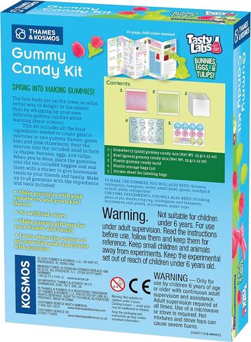 Thames & Kosmos Tasty Labs Gummy Candy STEM Kit - Bunnies, Eggs & Tulips | Make Springtime-Shaped Gummy Candies, Explore Chemistry in Cooking, Easter Goodie in Saudi Arabia