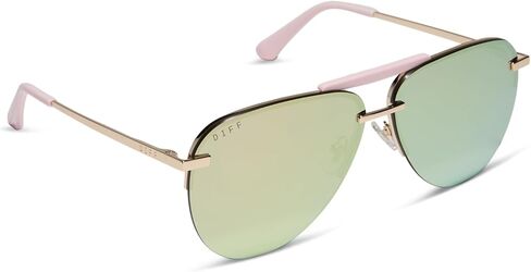 DIFF Tahoe Oversized Aviator Sunglasses for Women UV400 Protection, Trendy Stylish Gold Frames in Kuwait