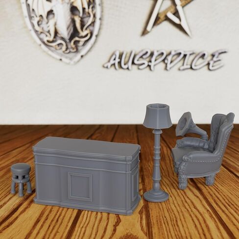مجموعة الطاولات والكراسي المنمنمات غير المطلية، DND Minis للأبراج المحصنة والتنينات، دعائم ألعاب آر بي جي الخيالية على سطح الطاولة، ملحقات لعب الأدوار TTRPG، مثالية لـ DMS واللقاءات الداخلية-AS745 in Saudi Arabia