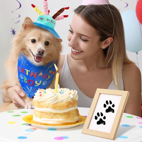 Dog Birthday Party Supplies, Blue Dog Boy Girl Birthday Set Includes Hat Bandana and Photo Frame for Small, Medium, Large Pets Puppy in Saudi Arabia