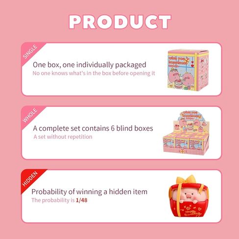 Wish You Joy Series Blind Box Figures, Random Design Action Figures Collectible Toys for Birthday Gift, Home Decorations, Single Box in Saudi Arabia