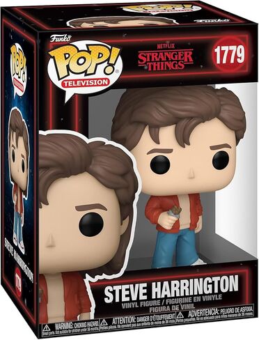 POP TV: Stranger Things - Steve Harrington (الموسم 5) شخصية Funko من الفينيل (مع حافظة حماية صندوقية متوافقة)، متعددة الألوان، 3.75 بوصة in Saudi Arabia