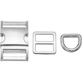 أبازيم تحرير جانبية معدنية من HARFINGTON بإبزيم سريع التحرير قابل للتعديل مع حلقات منزلقة ثلاثية الانزلاق على شكل حرف D لحقيبة الظهر بحزام من النايلون in Kuwait