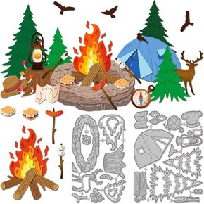 GLOBLELAND Metal BBQ Grilling Tools Cut Dies Summer Travel Embossing Template Die Party Cuts for Card Scrapbooking and Die Sets for Card DIY Craft in Kuwait