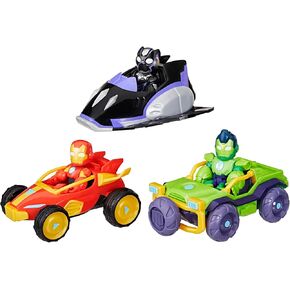Marvel Toy Bundle, 3 Action Figures with 3 Vehicles & Accessories, 3-Inch Super Hero Toys for Kids, Ages 3+ in Saudi Arabia