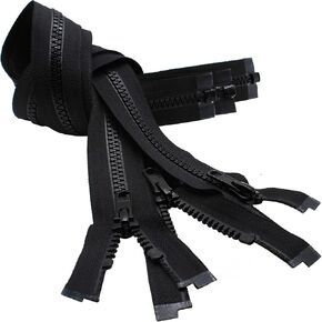 YKK 32" Vislon Zipper ~ YKK #5 بلاستيك مصبوب ~ منفصل - أسود (3 سحابات/عبوة) in Saudi Arabia