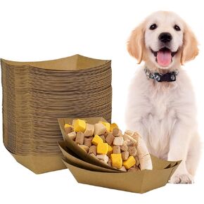 100 عبوة من أوعية طعام القطط للاستعمال مرة واحدة، وعاء طعام ورقي للحيوانات الأليفة للسفر، أوعية ورقية صغيرة مناسبة للأطعمة الجافة والأطعمة الرطبة والماء، أوعية للاستعمال مرة واحدة بوزن 0.25 رطل للقطط الضالة ومحطة تغذية الكلاب in Kuwait