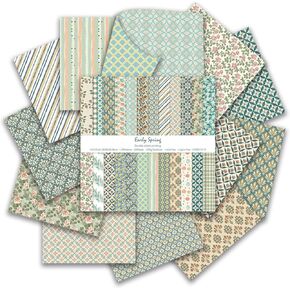 12 x 12in Vintage Flowers Scrapbook Paper Pad,24 Sheets Colorful Artistic Pattern Aesthetics Print Floral DIY Crafts Collage for Photo Album Journals Card Folded Gift Wrapping Material in Saudi Arabia