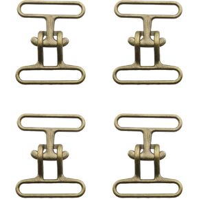 HJGarden 4pcs Bronze 40mm Metal Buckles Clothing Coat Decoration Buckle Belt Alloy Screw Hardware Elasticized Buckle in Kuwait