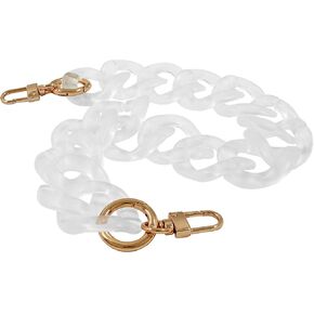 Luomorgo 1 Pc Acrylic Purse Chain Handbag Strap, Clear Acrylic Chain Strap Replacement, Adjustable Purse Chain Handles for Shoulder Bags, Clutch Purse DIY Crafts (17.7" Length) in Kuwait