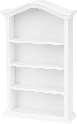 Miniature Book Shelf 1:12 Mini Bookshelf Dollhouse Furniture Accessories White Wooden Bookcase for Doll House, Books Storage Shelves, Classic Display Decoration Accessories, Cute Small Items in Saudi Arabia