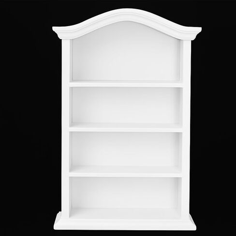Miniature Book Shelf 1:12 Mini Bookshelf Dollhouse Furniture Accessories White Wooden Bookcase for Doll House, Books Storage Shelves, Classic Display Decoration Accessories, Cute Small Items in Saudi Arabia