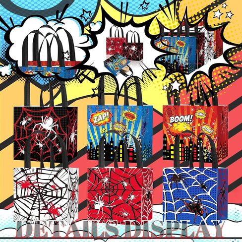 Roaring Good Time Hero Party Favor Goodie Bags12 PCS Hero Party Favors Bags Hero Birthday Decoration Favor Bags Boxes Party Candy Bags Car Goodie Gift Treat Bags Themed Birthday Party Supplies in Saudi Arabia