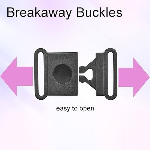 100pcs Plastic Safty Breakaway Bra Buckle Cat Dog Collar Harness Strap Parts Accessories Black in Saudi Arabia