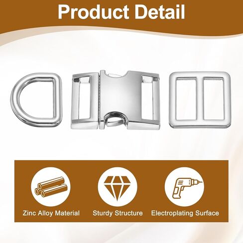 أبازيم تحرير جانبية معدنية من HARFINGTON بإبزيم سريع التحرير قابل للتعديل مع حلقات منزلقة ثلاثية الانزلاق على شكل حرف D لحقيبة الظهر بحزام من النايلون in Kuwait