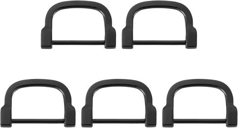 Uxcell D-Rings المسمار في القيد، سبائك الزنك حدوة الحصان U شكل D حلقة أبازيم لحقائب المحفظة DIY الجلود الحرفية in Kuwait