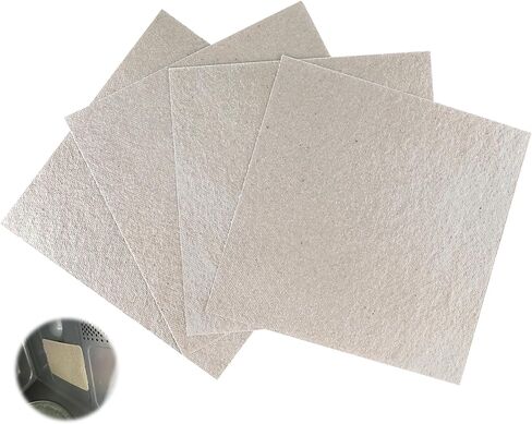 4 Pcs Microwave Oven Waveguide Cover,5.1x5.1 Inch Mica Plates Replacement Kit,Heat Resistant Insulation Board for Universal Microwave Repair Maintenance(0.4mm Thick) in Kuwait