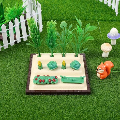 Mini Garden Tools Miniature Dollhouse Decorations Mini Shovel Rake Farm Model Small Ornament Resin Vegetable Figurines Field Scene Landscape Outdoor Decor in Saudi Arabia