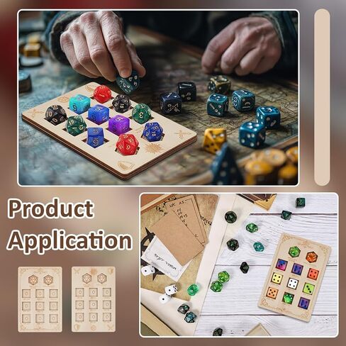 BENECREAT 2 أنماط D&D Spell Slot Tracker، نقش بالليزر، صينية نرد خشبية لهواة جمع الزنزانات والتنينات D&D هدية إكسسوار 5.9x3.9 بوصة in Saudi Arabia