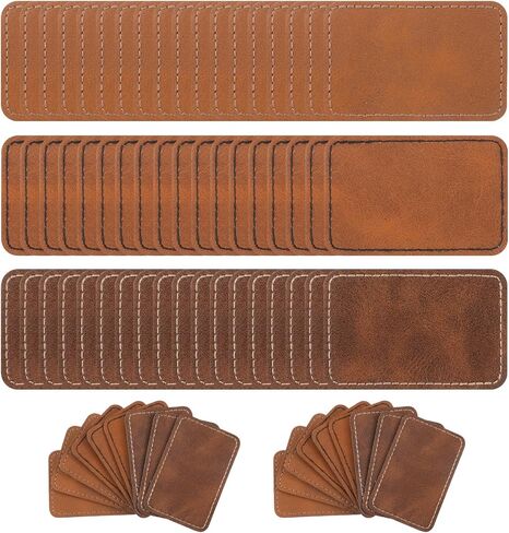 120 قطعة من الرقع الجلدية للقبعات، رقعة القبعة الجلدية الفارغة على الرقع القابلة بالليزر لإصلاح القبعات والملابس، النقش بالليزر المخصص، والحرف اليدوية - 3 ألوان in Kuwait