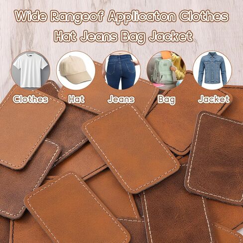 120 قطعة من الرقع الجلدية للقبعات، رقعة القبعة الجلدية الفارغة على الرقع القابلة بالليزر لإصلاح القبعات والملابس، النقش بالليزر المخصص، والحرف اليدوية - 3 ألوان in Kuwait