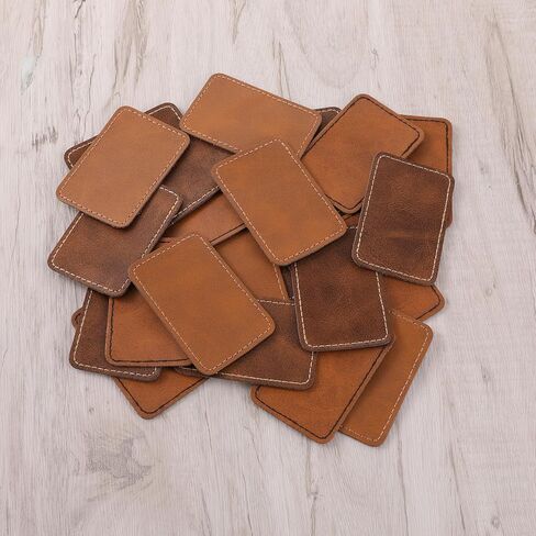 120 قطعة من الرقع الجلدية للقبعات، رقعة القبعة الجلدية الفارغة على الرقع القابلة بالليزر لإصلاح القبعات والملابس، النقش بالليزر المخصص، والحرف اليدوية - 3 ألوان in Kuwait