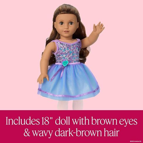 مجموعة American Girl, Truly Me #117 Doll & Dance All Day، ذات عيون بنية، وشعر بني غامق مموج، وبشرة أسمر، للأعمار من 6 سنوات فما فوق in Saudi Arabia