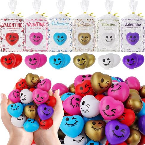 Valentines Day Gifts for Kids, 18 PCS Stress Ball with Cards, Valentines Day Classroom Favors, Valentines Day Gifts for Students, Perfect for Boys & Girls Classroom Gift Exchanges at School in Saudi Arabia
