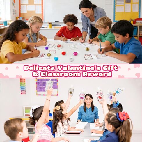 Valentines Day Gifts for Kids, 18 PCS Stress Ball with Cards, Valentines Day Classroom Favors, Valentines Day Gifts for Students, Perfect for Boys & Girls Classroom Gift Exchanges at School in Saudi Arabia